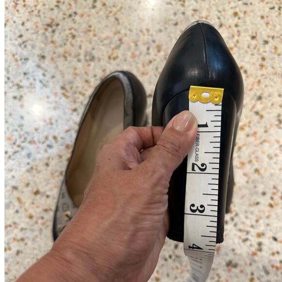 Louis Vuitton Navy canvas leather monogram heels size 40 no box, dustbag Rare! - Picture 10 of 16